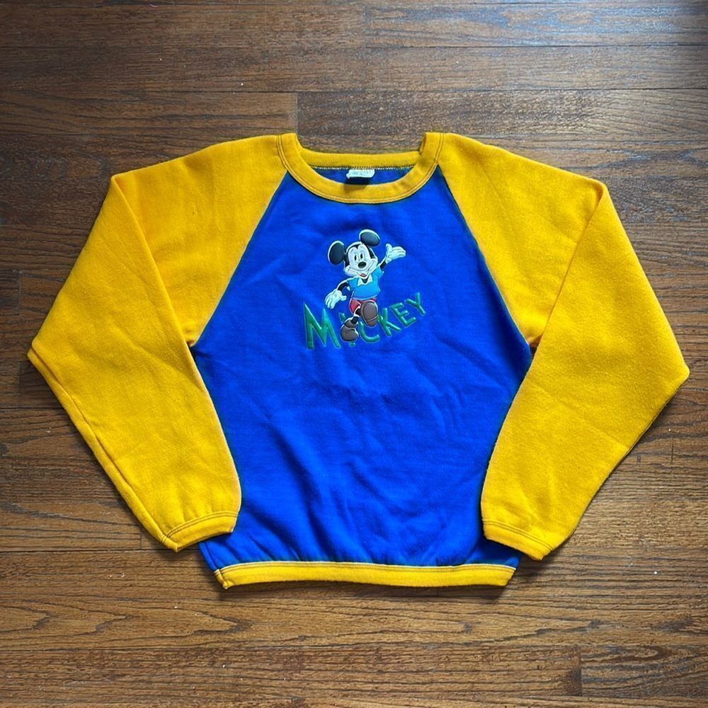 Rare Vintage 60’s/70’s Walt Disney Mickey Mouse Ragland Pullover Sweatshirt
